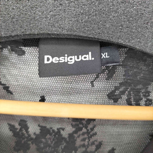 デシグアル Desigual 24SS 花柄 チュール ギャザーシャツ レディース import:XL