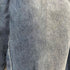 ウォッシュ加工 裾ポケット センターステッチ バギー デニム パンツ レディース S-2