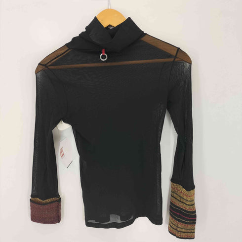 SAVE THE QUEEN イタリア製 ナイロン シースルー L/S ハイネック レディース