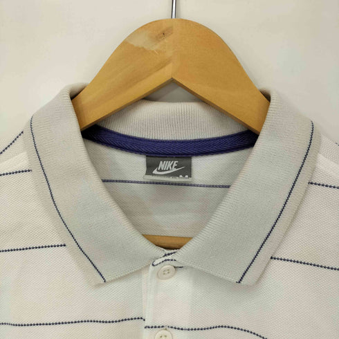 ナイキ NIKE グレータグ スウォッシュロゴ ボーダー鹿の子ポロシャツ メンズ import:M