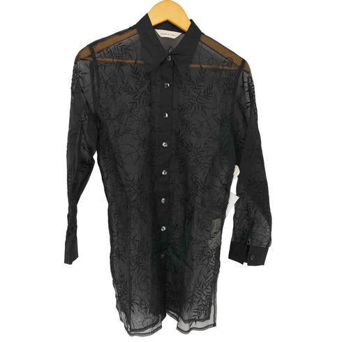 madame livera シルク100 シアーシャツ レディース L