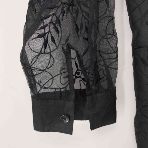 madame livera シルク100 シアーシャツ レディース L
