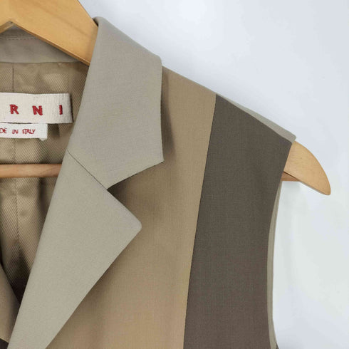 マルニ MARNI カラーブロック トロピカルウール ベスト レディース EUR:42