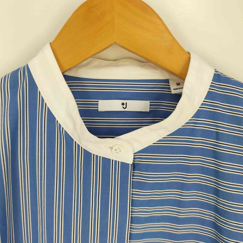ユニクロプラスジェイ UNIQLO+J スーピマコットンスタンドカラーストライプシャツ レディース JPN:M