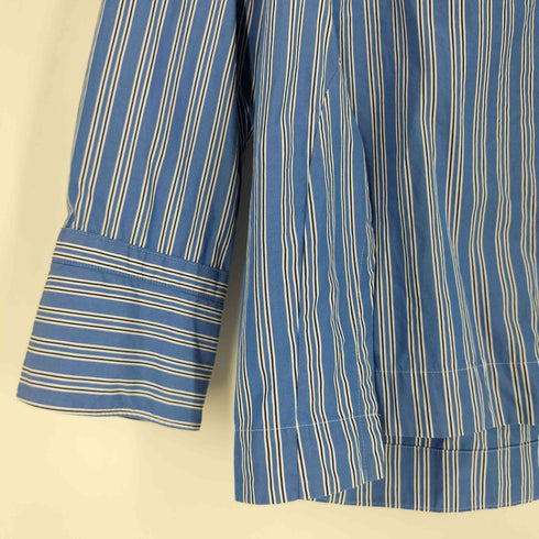 ユニクロプラスジェイ UNIQLO+J スーピマコットンスタンドカラーストライプシャツ レディース JPN:M