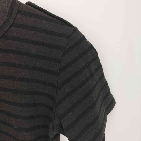 ジュンヤワタナベコムデギャルソンマンピンク JUNYA WATANABE COMME des GARCONS MAN PINK 04SS エポレット付きボーダークルーネックS/S Tシャツ レディース