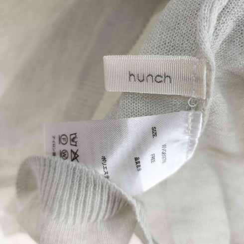 ハンチ Hunch hunch バイカラー シアー半袖ニット レディース FREE