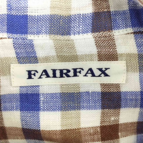 フェアファクス FAIRFAX リネン チェックシャツ メンズ JPN:M