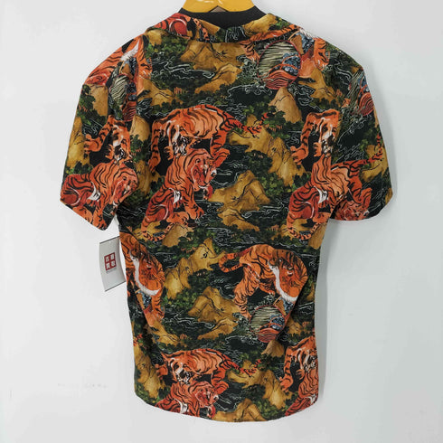 ザラ ZARA S/S レーヨン和柄アロハシャツ 虎 メンズ import:S