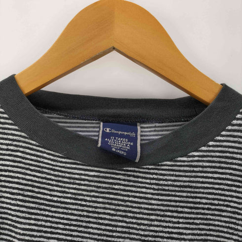 チャンピオン Champion パイル地 ボーダー柄クルーネックtシャツ 短丈 メンズ JPN:S