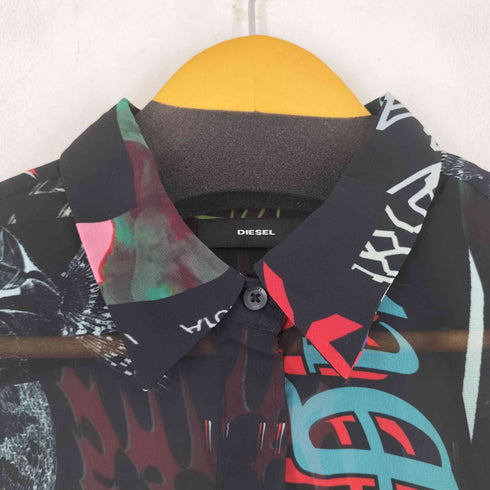 ディーゼル DIESEL 総柄 ノースリーブシアーシャツ レディース JPN:M