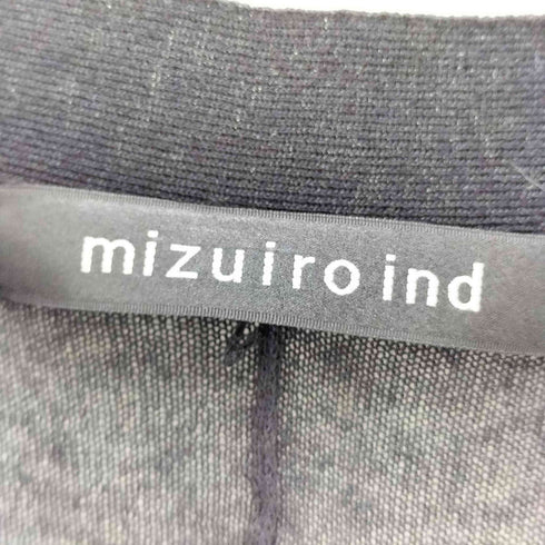 ミズイロインド mizuiro ind Vネックワイドロングカーディガン レディース