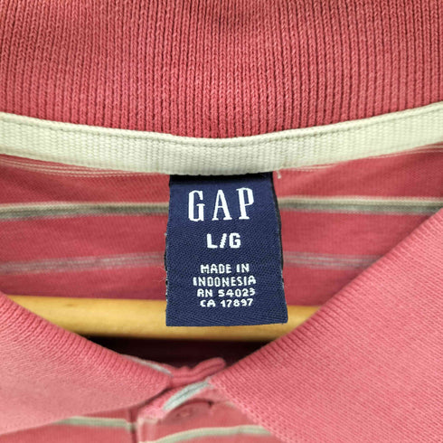 ギャップ Gap 90s-00s old ボーダー柄ポロシャツ メンズ JPN:L