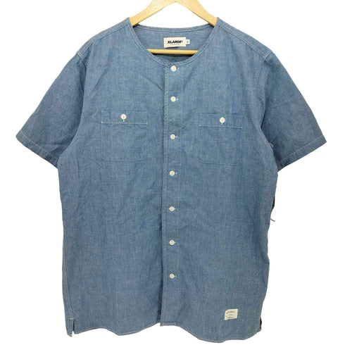 エクストララージ XLARGE ノーカラー ポケットシャンブレーシャツ メンズ JPN:XL