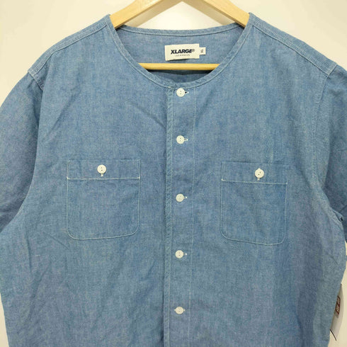 エクストララージ XLARGE ノーカラー ポケットシャンブレーシャツ メンズ JPN:XL