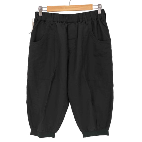 ヨウジヤマモトプールオム Yohji Yamamoto POUR HOMME 裾リブ ウールシルク混紡 ベイカーハーフパンツ メンズ 2