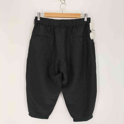 ヨウジヤマモトプールオム Yohji Yamamoto POUR HOMME 裾リブ ウールシルク混紡 ベイカーハーフパンツ メンズ 2