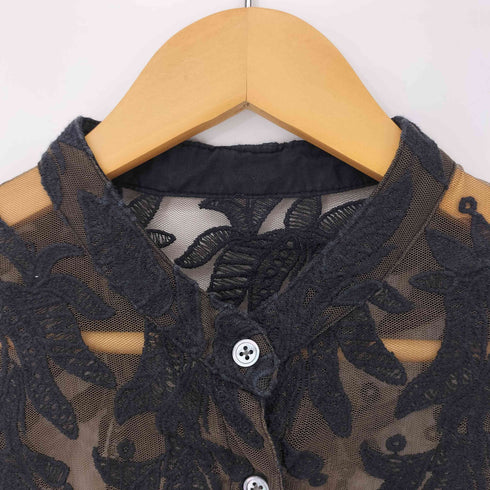 ローズバッド ROSE BUD 24SS シアーレースシャツ レディース