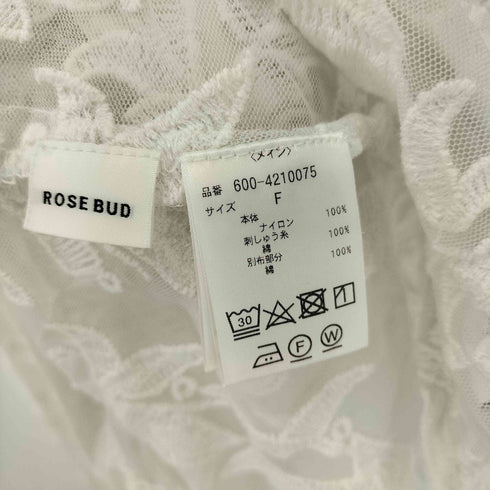 ローズバッド ROSE BUD 24SS シアーレースシャツ レディース FREE