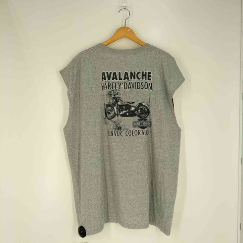 ハーレーダビッドソン HARLEY-DAVIDSON ロゴ バイク 両面プリント ノースリーブTシャツ メンズ 2XL