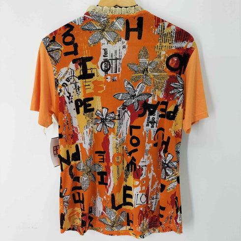 milio フランス製 S/S レースフロントデザイン総柄Tシャツ レディース