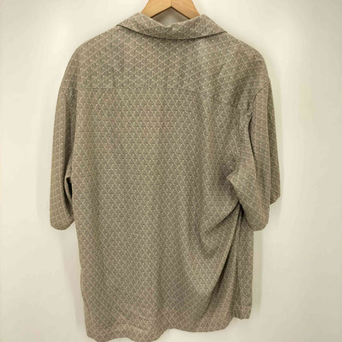 クレイボーン Claiborne レーヨン 総柄 オープンカラー S/S シャツ メンズ import:M