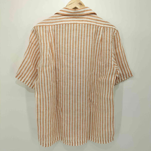 フェアファクス FAIRFAX ストライプ柄 リネン ショートスリーブシャツ メンズ JPN:M