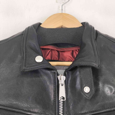 バッファローボブズ BUFFALO BOBS ラムレザー シングルライダースジャケット メンズ JPN:3