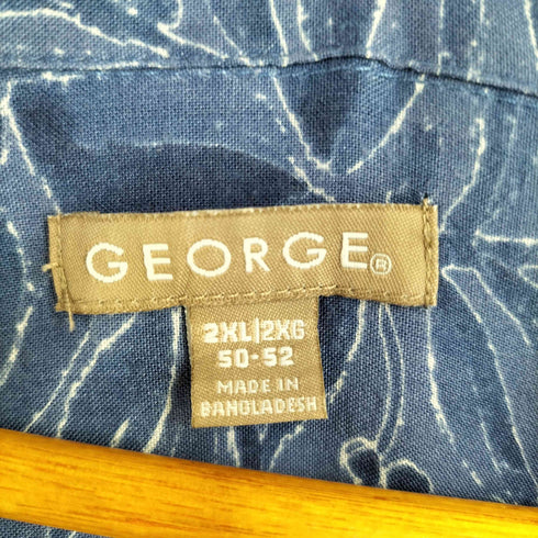 ジョージ GEORGE 総柄オープンカラーシャツ メンズ 50-52