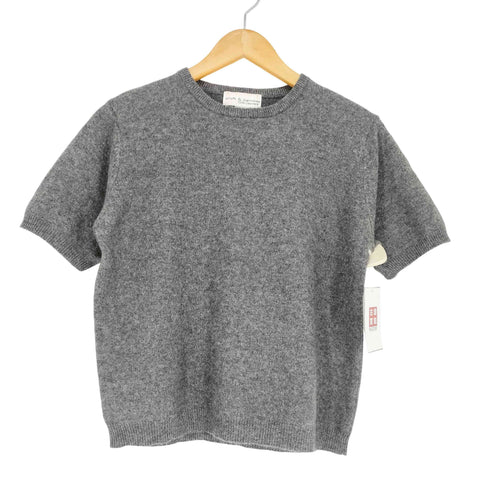 クラフトアンドバロー Croft&Barrow バングラディシュ製 カシミヤニット クルーネック 半袖Tシャツ レディース JPN:S