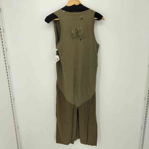 ディーゼル DIESEL レーヨン切替 背面刺繍 ノースリーブワンピース レディース import:XS