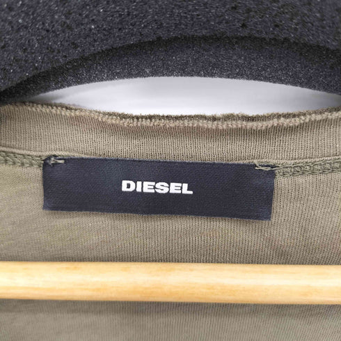 ディーゼル DIESEL レーヨン切替 背面刺繍 ノースリーブワンピース レディース import:XS