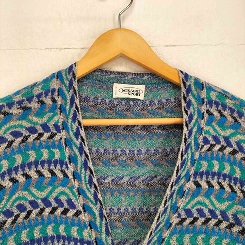 ミッソーニスポーツ MISSONI SPORTS マルチカラーカーディガン メンズ