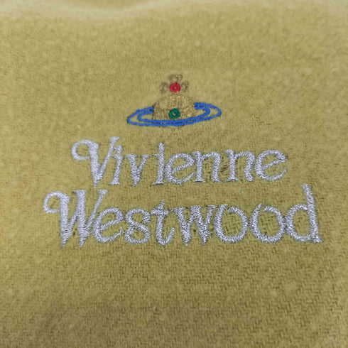 ヴィヴィアンウエストウッドアクセサリー Vivienne Westwood Accessories オーブロゴ刺繍 ウールフリンジマフラー レディース