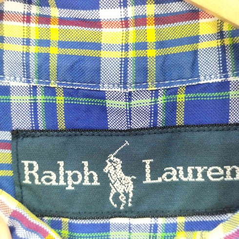 ラルフローレン RALPH LAUREN ポニー 刺繍 クロップド リメイク L/S レギュラー カラー シャツ レディース import:S