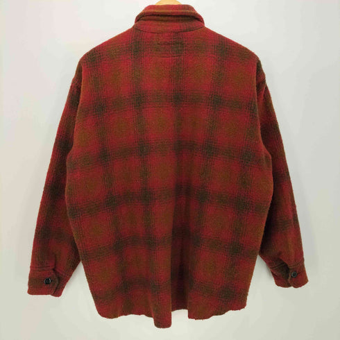 メルトン melton 70-80S USA製 ウール フランネルシャツ メンズ LARGE