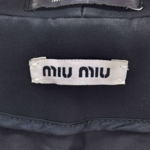 ミュウミュウ miu miu イタリア製 サテン ロングテーラードジャケット レディース 38