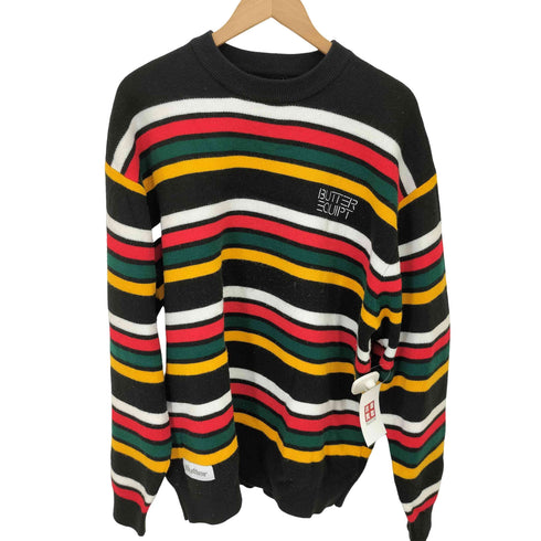 バターグッズ BUTTER GOODS Stripe Knit Sweater ストライプ ボーダー クルーネック ニット セーター メンズ JPN:XL