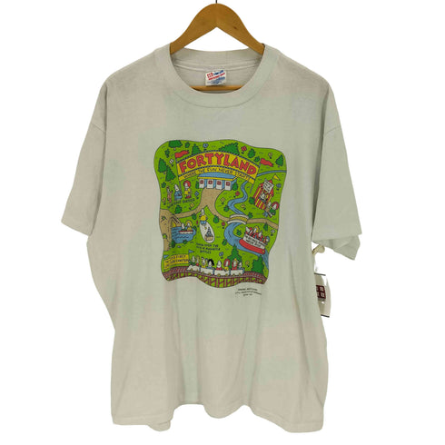 ヘインズ Hanes 90s USA製 HEAVY WEIGHT 50/50 プリントクルーネックTシャツ メンズ JPN:XL