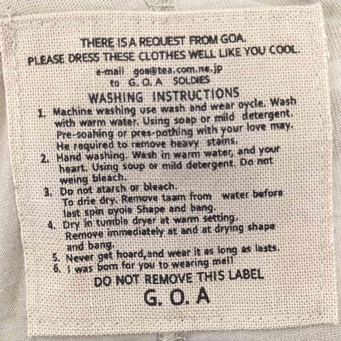 ゴア goa L/S ヘンリーネック カットソー メンズ FREE