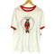 フロントプリントリンガーネックTシャツ メンズ