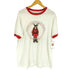 フロントプリントリンガーネックTシャツ メンズ