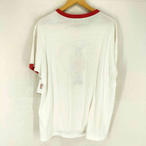 フロントプリントリンガーネックTシャツ メンズ