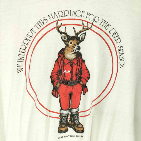フロントプリントリンガーネックTシャツ メンズ