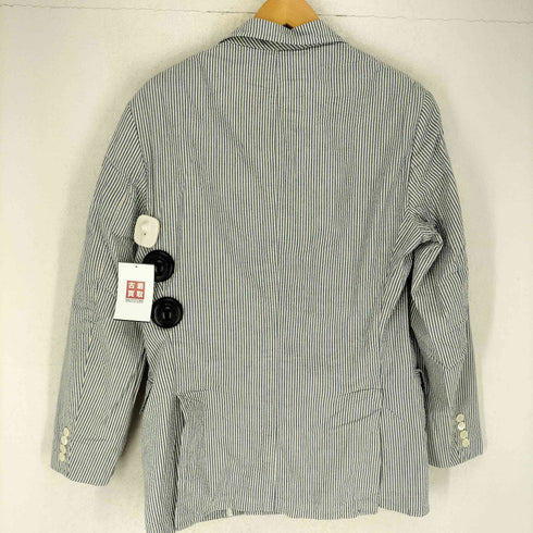 ポロバイラルフローレン Polo by RALPH LAUREN USA製 シアサッカー ストライプ ダブルブレストテーラードジャケット セットアップ メンズ 40R