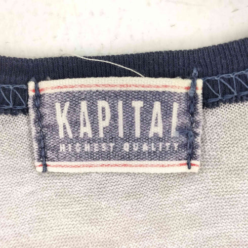 キャピタル KAPITAL ツートン フロントプリント タンクトップ メンズ
