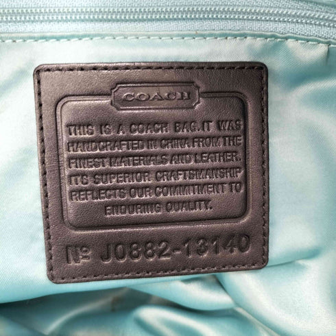 コーチ COACH シグネチャーロゴ レザーパイピング レディース