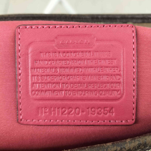 コーチ COACH シグネチャーロゴ レザー切替キャンバストートバッグ レディース