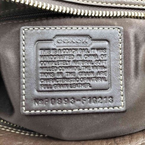 コーチ COACH バックルデザインオールレザー シボ革 トートバッグ レディース