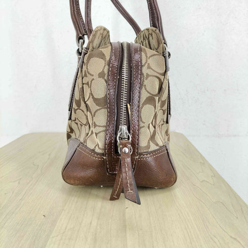 コーチ COACH シグネチャーロゴ レザー切替キャンバストートバッグ レディース